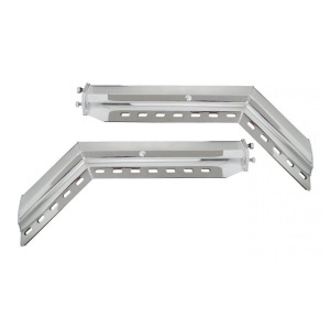 TRMFH306 | Mud Flap Hanger Set Spring loaded Steal 30" Taper 2'' Bolt Spacing 45°Angled