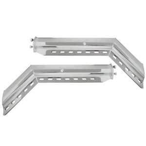 TRMFH307 | Mud Flap Hanger Set Spring loaded SS430 30" Taper 2'' Bolt Spacing 45°Angled