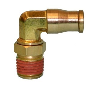 TR38SEF14 | Male Elbow Swivel Brass Fitting 3/8" OD x 1/4" NPT 90° Angle