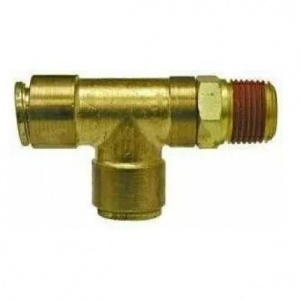 TR38SRT14 | Male Run Tee Swivel Brass Fitting 1/4" OD Tube x 1/4" NPT