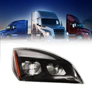 TRH319902BR | Passenger Side Headlight Halogen Black Housing for 2018+ Freightliner Cascadia